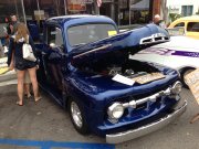 Blue Ford Step-side Pickup Truck